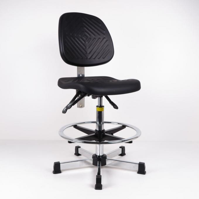 高い仕事台のためのフィート リングが付いている黒いポリウレタン工業生産の椅子