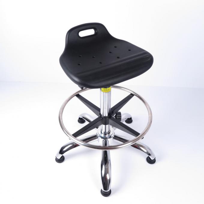 油圧高さの帯電防止ポリウレタン座席が付いている調節可能な旋回装置ESDのクリーンルームの椅子