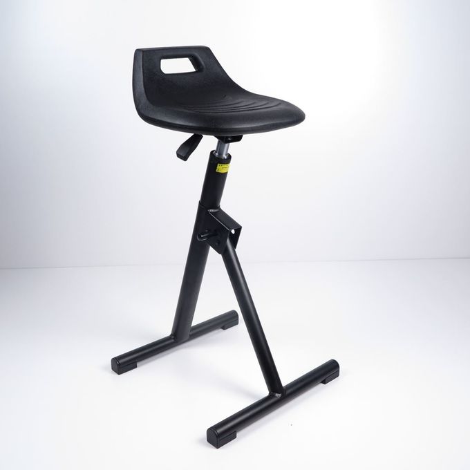 黒いポリウレタン座席立場の腰掛けのヘリンボン固定フィート サポート仕事の椅子